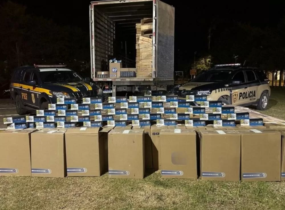 Polícia apreende 75 mil maços de cigarros contrabandeados no Sul de Minas