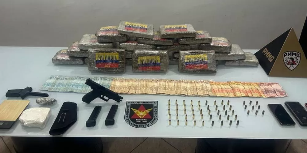 PM de folga aborda suspeito e apreende maconha ‘Colombian Gold’ em operação em Minas