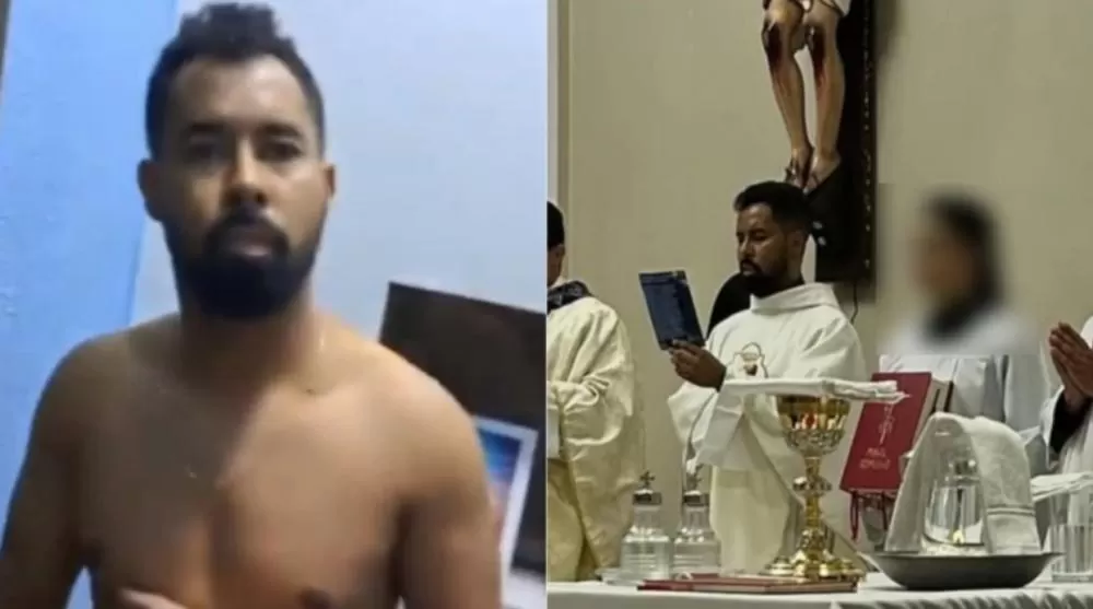 Padre flagrado com noiva de fiel em paróquia se defende: “Não tive nada com ela”