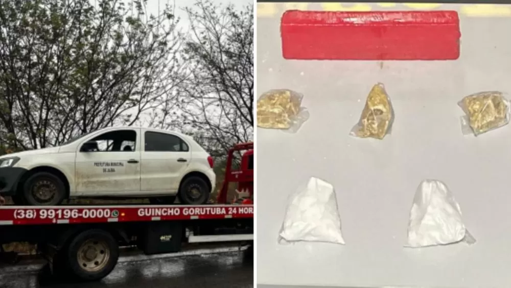 Servidor é preso traficando drogas em carro oficial de prefeitura em Minas Gerais