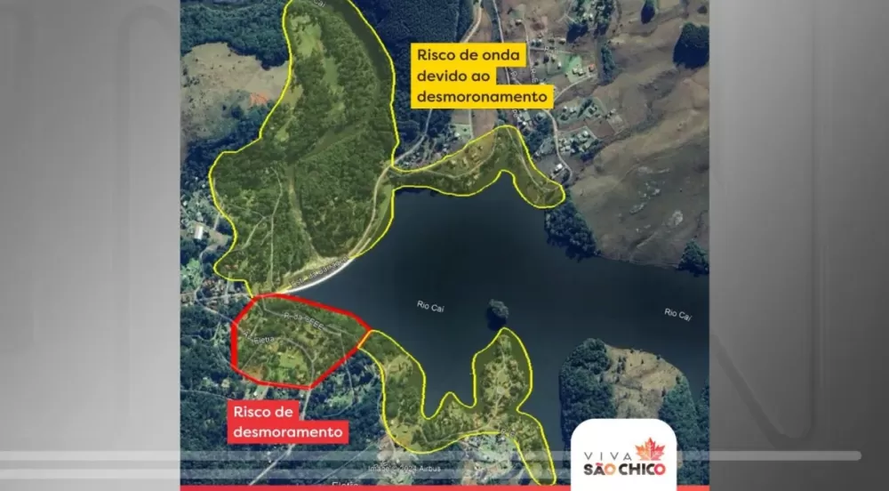 Rio Grande do Sul: Defesa Civil alerta cidades para risco de deslizamentos em barragem