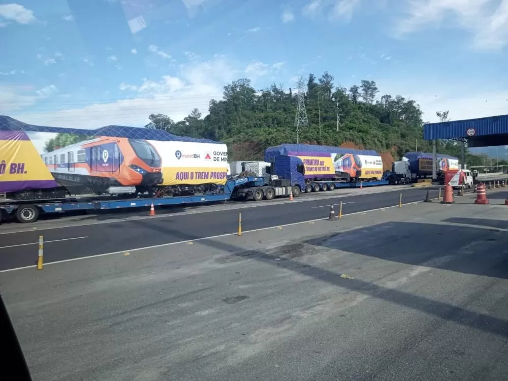 Metrô de BH recebe primeiro trem da nova frota e avança na modernização do sistema