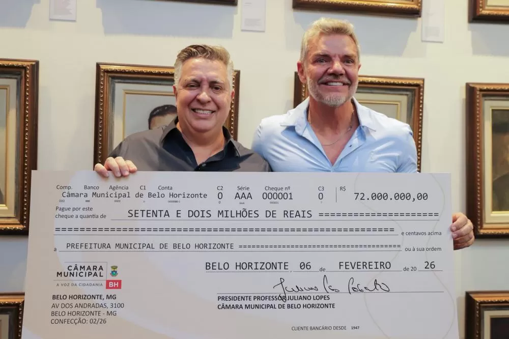 Prefeito de Belo Horizonte, Álvaro Damião (União Brasil); Presidente da Câmara Municipal de Belo Horizonte, Professor Juliano Lopes (Podemos); / Divulgação: CMBH