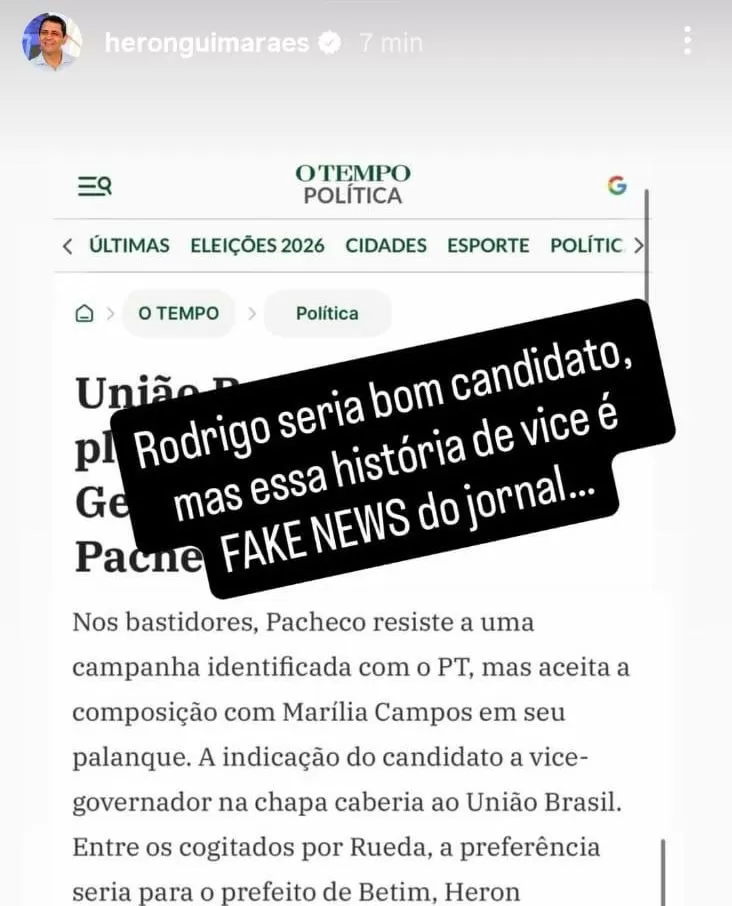 Após especulação sobre vice de Pacheco, prefeito de Betim fala em “fake news” e tensiona grupo Medioli