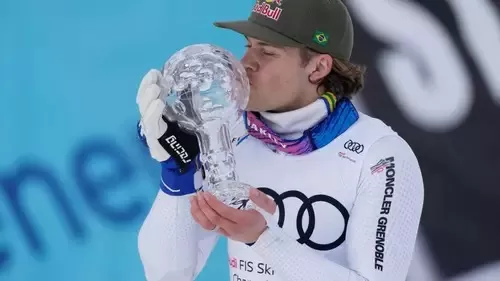 Lucas Pinheiro faz história e leva o Globo de Cristal no esqui alpino