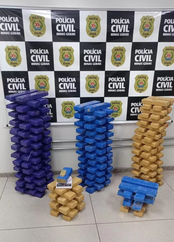 Dupla é presa com cerca de 200 kg de maconha em Contagem
