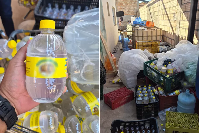 Operação encontra cachaça adulterada e interdita fábrica clandestina no Triângulo Mineiro