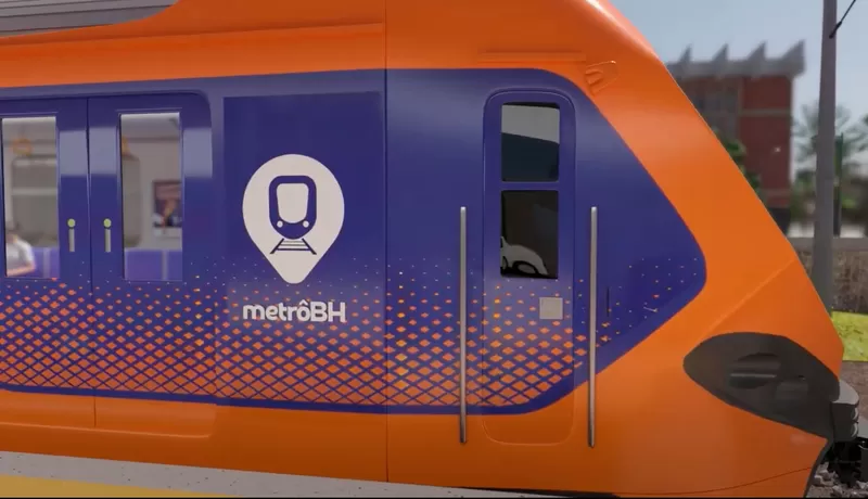 Segundo trem da nova frota do Metrô BH começa a operar nesta quinta-feira