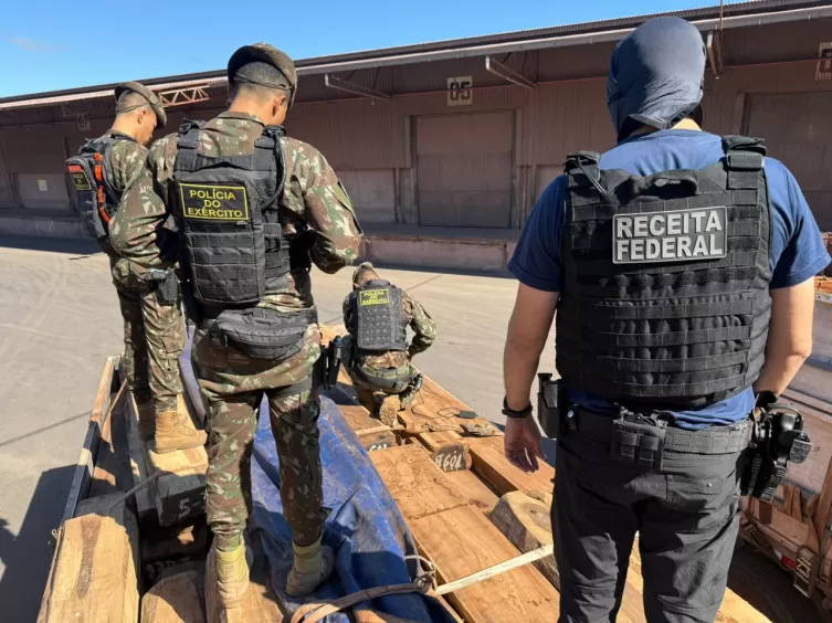 Operação conjunta das forças de segurança apreende carga recorde de cocaína escondida em madeira na fronteira