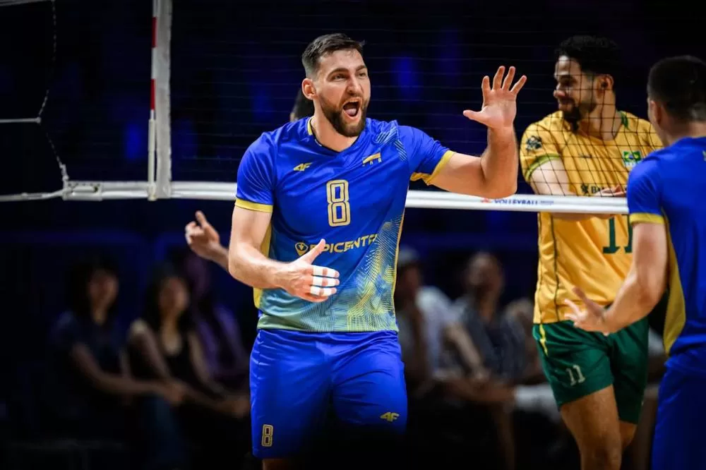 Brasil perde para a Ucrânia e sofre primeira derrota na Liga das Nações de Vôlei