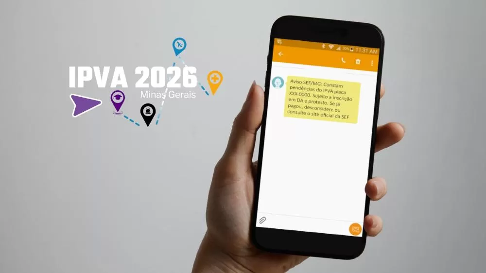 SEF/MG envia alerta por SMS a proprietários de veículos com IPVA 2026 em atraso
