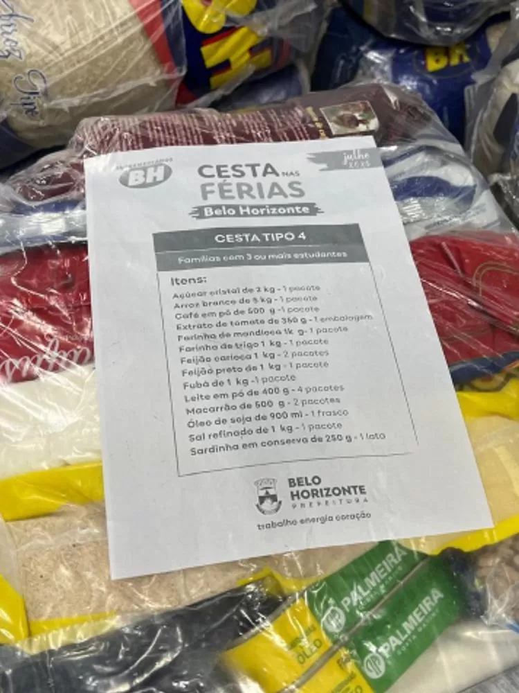 Consulta ao voucher do Programa Cesta nas Férias começa nesta segunda-feira em Belo Horizonte