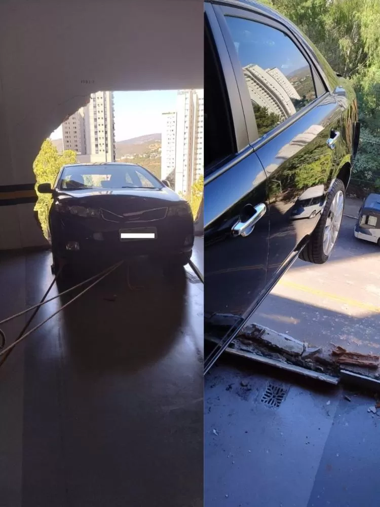 Motorista sofre mal súbito e quase deixa o carro cair de uma altura de mais 20 metros