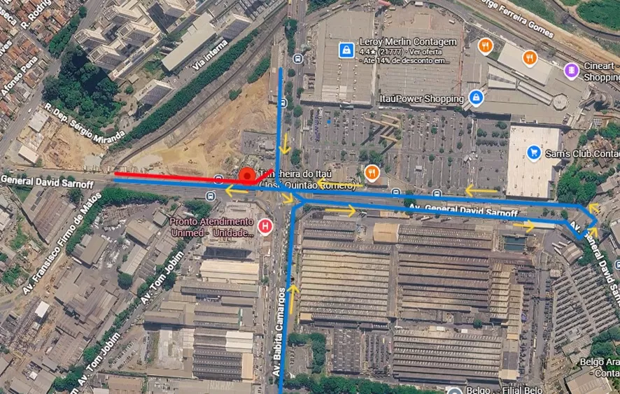Obra em adutora interdita marginal da Av. David Sarnoff e altera trânsito e ônibus em Contagem