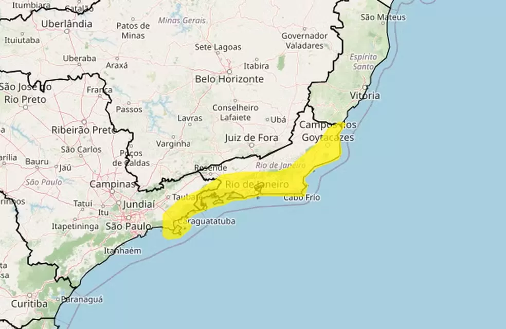 Inmet emite alerta de vendaval para RJ, SP e ES; ciclone se forma nesta sexta