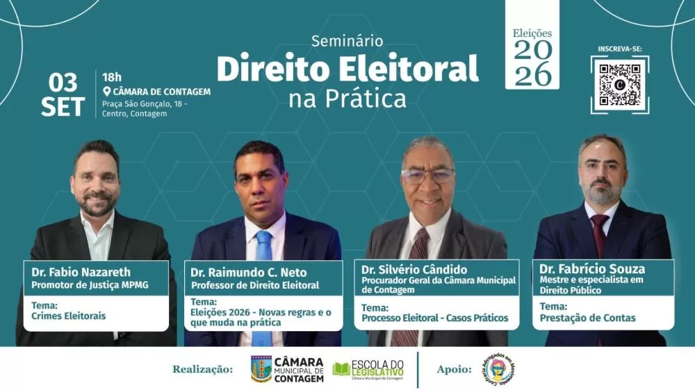 Câmara promove seminário gratuito sobre Direito Eleitoral