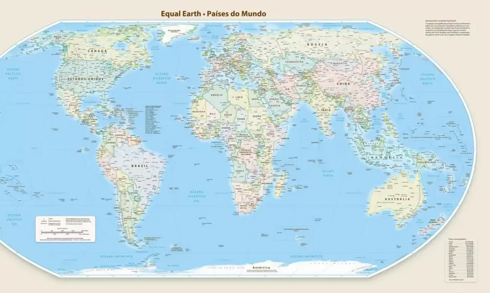Mapa Equal Earth Map