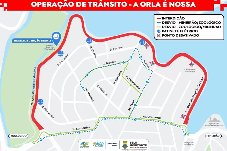 Orla da Pampulha terá aula gratuita de direção segura para patinetes elétricos neste sábado