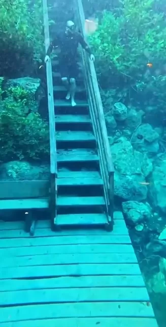 Chuvas elevam nível do Fervedouro Rio Azul e cobrem estruturas em Bodoquena
