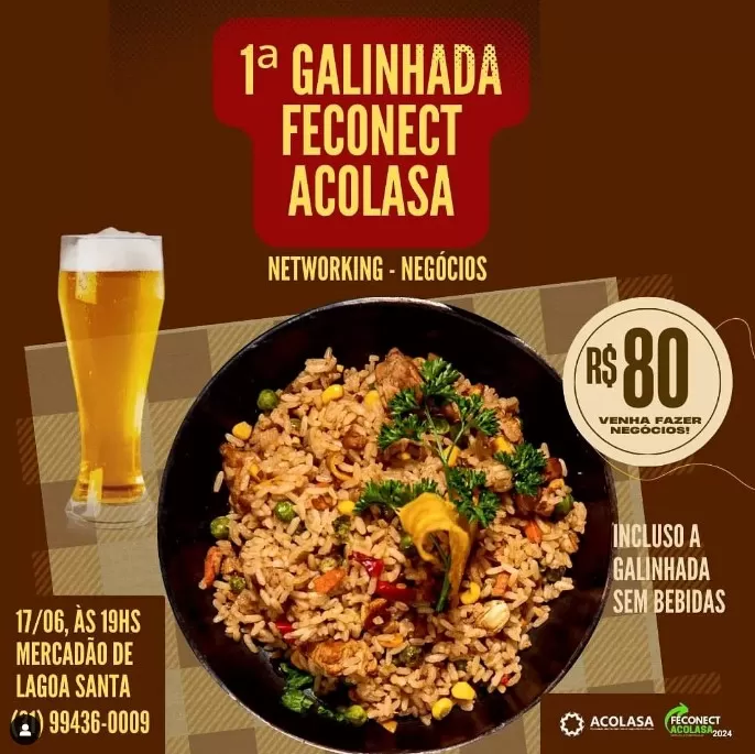 ACOLASA promove 1ª Galinhada da Feconect com networking e oportunidades de negócios