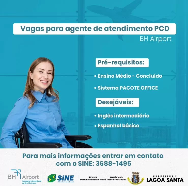 Aeroporto Internacional de Belo Horizonte abre vagas para pessoas com deficiência
