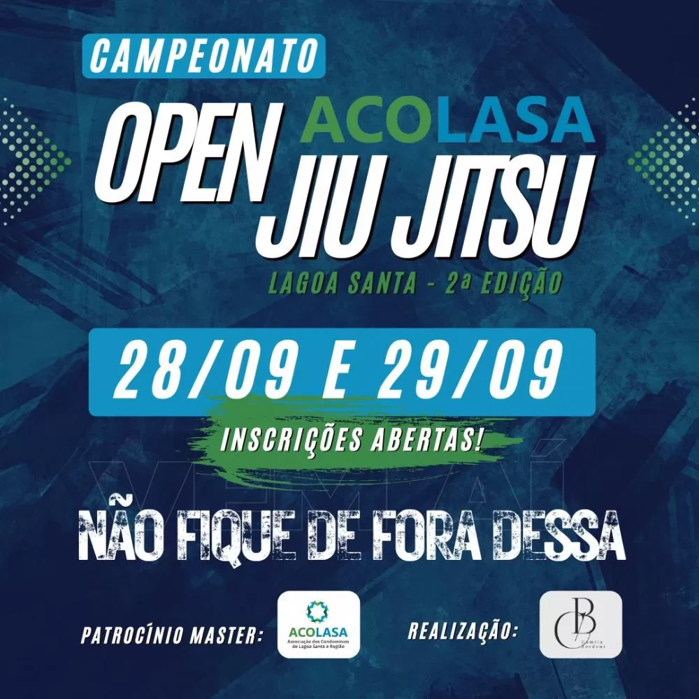 Lagoa Santa Sediará a 2ª Edição do Campeonato Open Acolasa de Jiu Jitsu