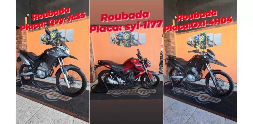 Assaltantes invadem concessionária em BH e roubam três motos