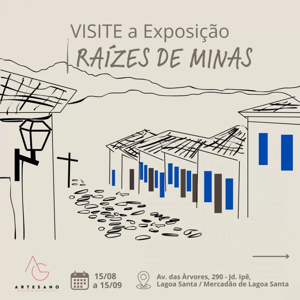 Exposição "Raízes de Minas" celebra a cultura e a diversidade artística mineira no Mercadão de Lagoa Santa