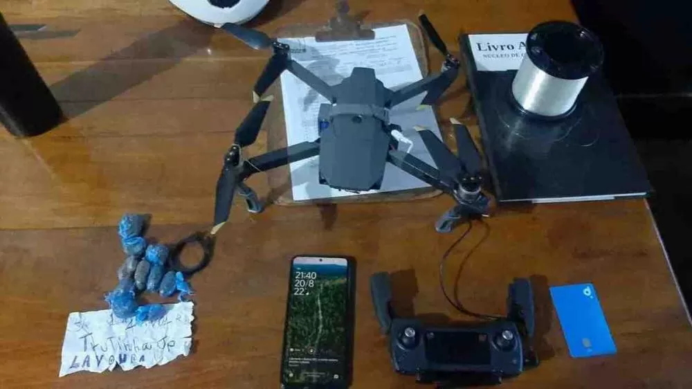Drone é abatido após tentativa de entrega de drogas em presídio de Ribeirão das Neves