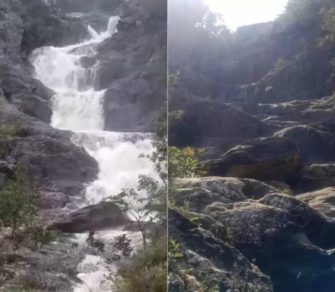 Cachoeira histórica seca completamente em região que não chove há mais de 100 dias em MG