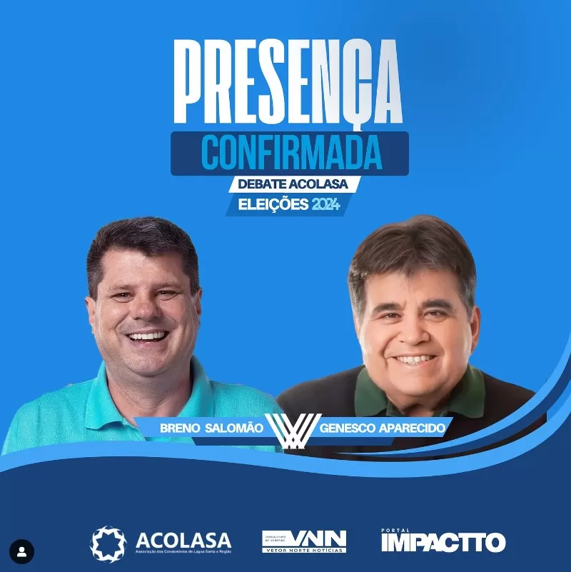Segundo debate entre candidatos a prefeito de Lagoa Santa acontece hoje