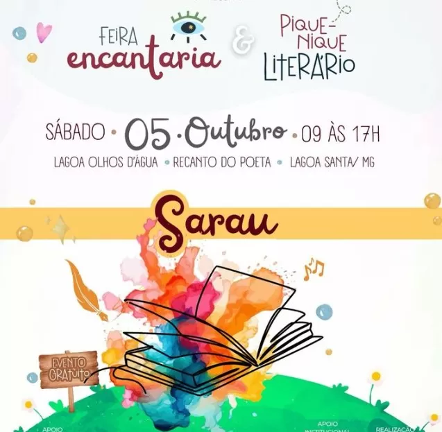 Sarau aberto na 13ª edição da Feira Encantaria & Piquenique Literário promete celebrar a arte e a criatividade