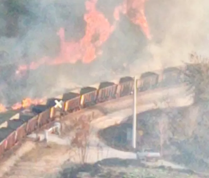 Incêndio atinge trem da Vale no Vale do Aço; 8 vagões foram atingidos