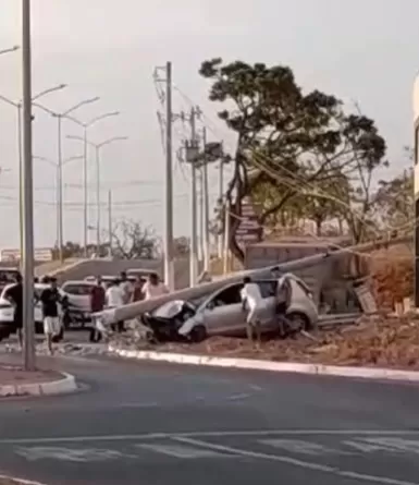 Acidente grave foi registrado na Av. Integração, em Lagoa Santa
