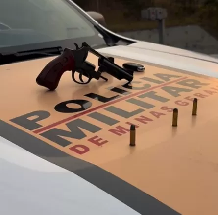 Polícia prende criminoso em flagrante com carro roubado e arma de fogo na MG-010