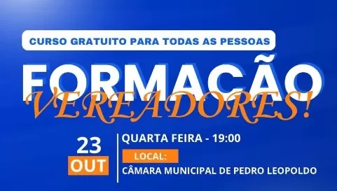 Câmara de Pedro Leopoldo promove curso gratuito de Formação de Vereadores