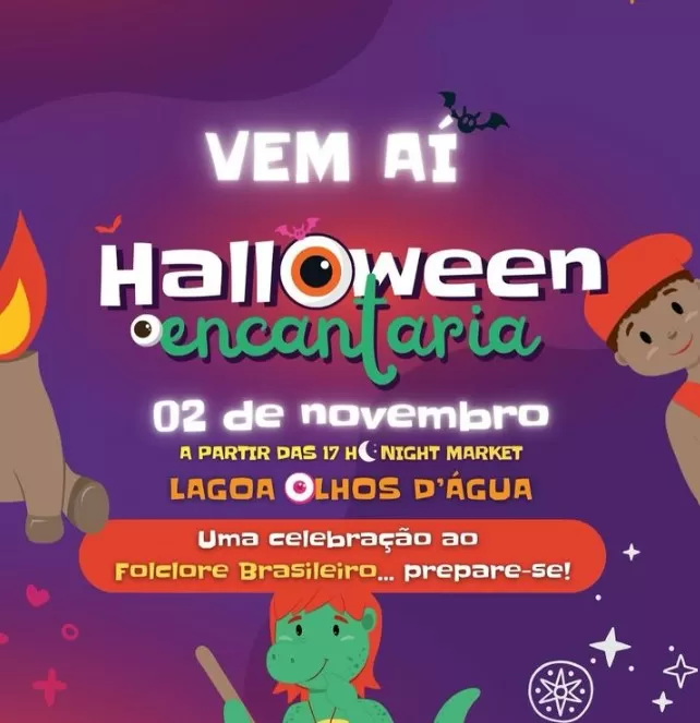 Lagoa Santa recebe 'Halloween Encantaria': edição inaugura o 'Night Market' na Lagoa Olhos D’água!