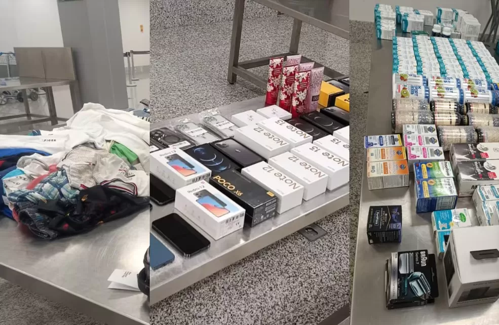 Alfândega apreende meia tonelada de produtos do exterior avaliados em R$ 1 milhão no aeroporto de Confins