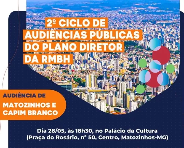 Matozinhos sedia Audiência Pública para atualização do Plano de Desenvolvimento Urbano Integrado da RMBH