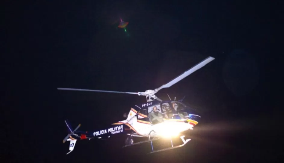 Disparos em residência mobilizada pelo helicóptero da PM em São José da Lapa