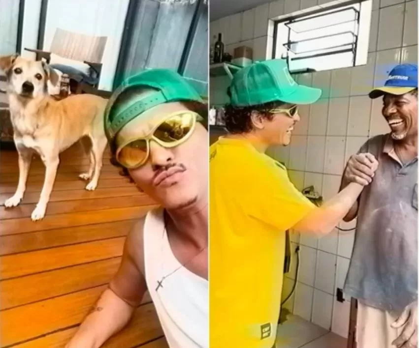 'Bonde do Brunão': Bruno Mars divulga vídeo com imagens gravadas no Cachoeirinha, em BH