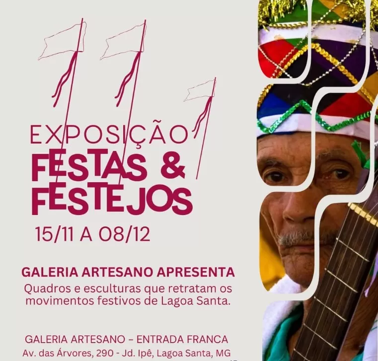 Exposição “Festas e Festejos” celebra tradições culturais de 15 de novembro a 8 de dezembro em Lagoa Santa