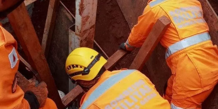 Homem fica soterrado em obra no Hospital da Baleia, em BH