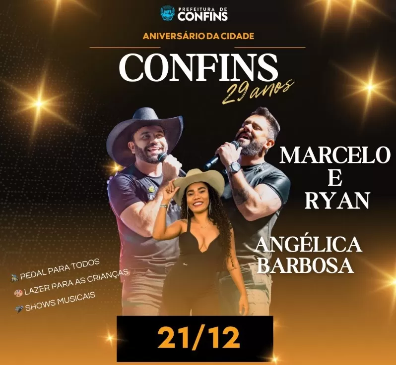 Confins comemora 29 anos de emancipação com programação especial no próximo sábado (21)