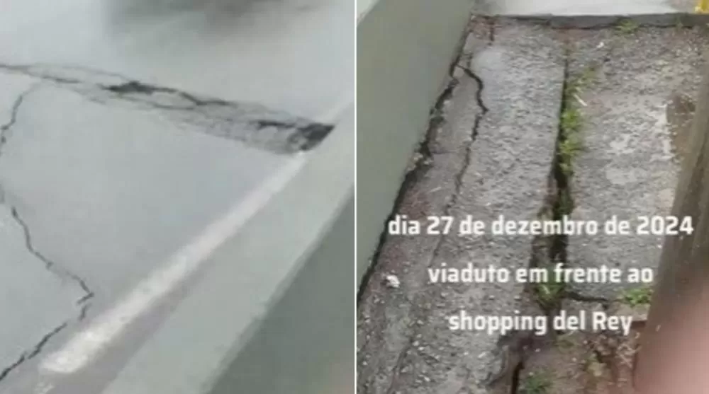 Viaduto sobre o Anel Rodoviário de BH é isolado após aparecimento de rachaduras