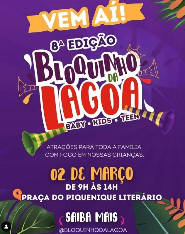 8ª edição do Bloquinho da Lagoa agita Lagoa Santa com diversão para toda a família