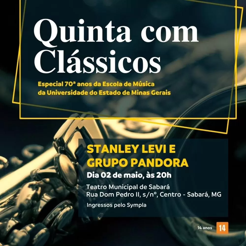 Prefeitura de Sabará apresenta projeto “Quinta com Clássicos” em comemoração aos 70 anos da escola de música da UEMG