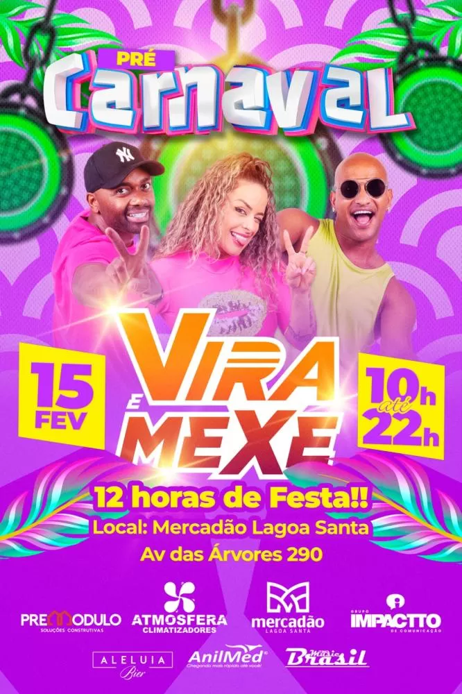 Mercadão de Lagoa Santa promove Pré-Carnaval com 12 horas de festa