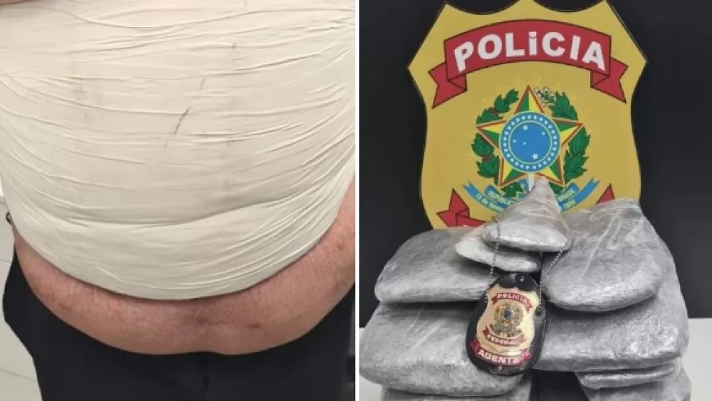 Polícia Federal prende homem com 8kg de maconha em Confins