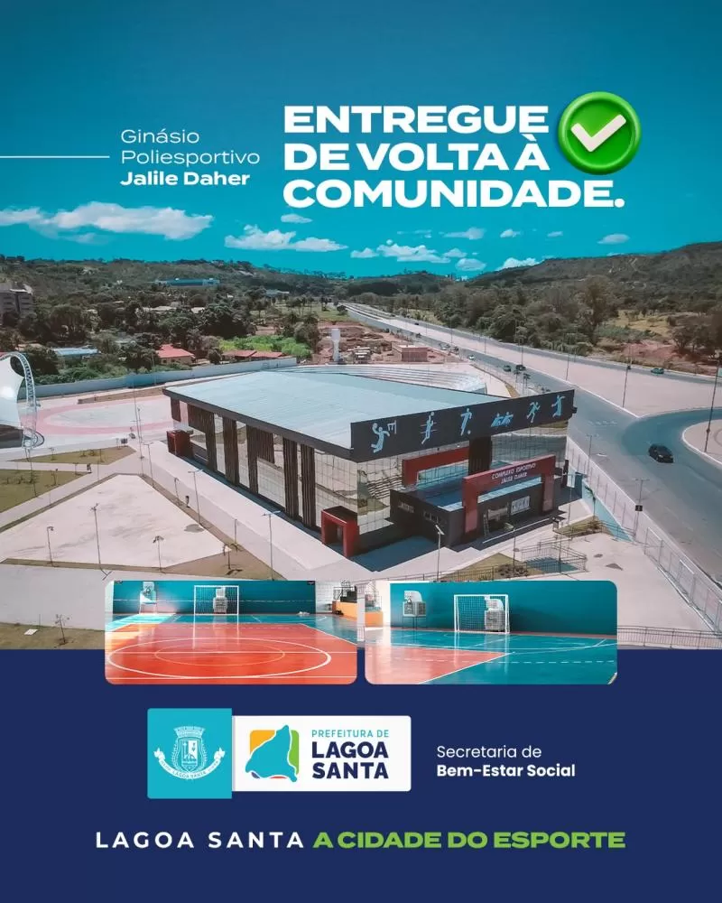 Prefeitura de Lagoa Santa entrega poliesportivo renovado para a comunidade